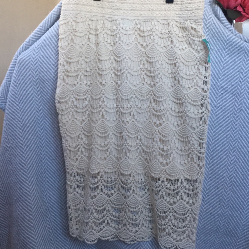 Lined lace skirt